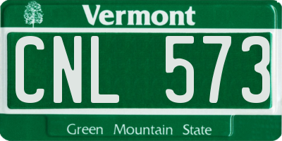 VT license plate CNL573