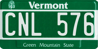 VT license plate CNL576