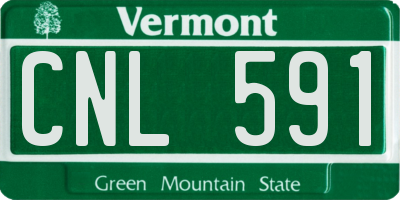 VT license plate CNL591