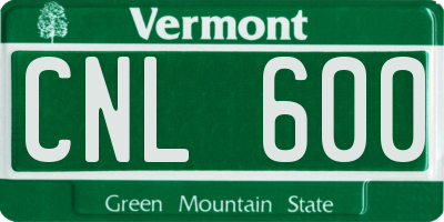 VT license plate CNL600