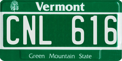 VT license plate CNL616