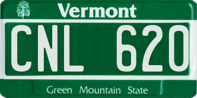 VT license plate CNL620