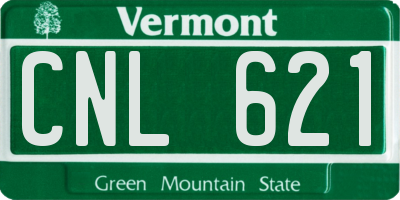 VT license plate CNL621