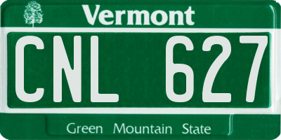 VT license plate CNL627