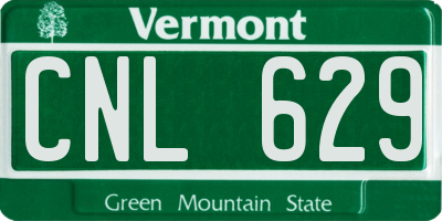 VT license plate CNL629