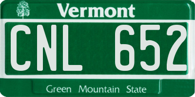 VT license plate CNL652