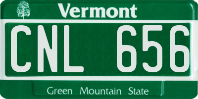 VT license plate CNL656