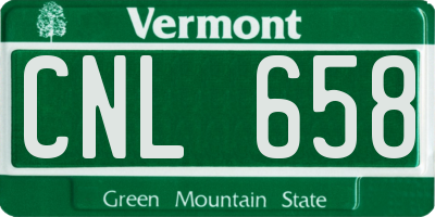 VT license plate CNL658