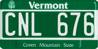 VT license plate CNL676