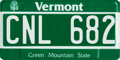 VT license plate CNL682
