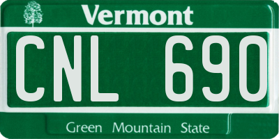 VT license plate CNL690