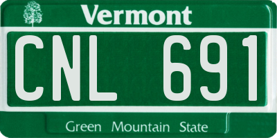 VT license plate CNL691