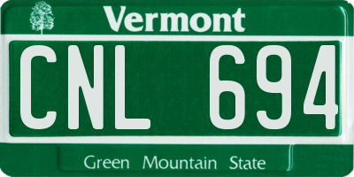 VT license plate CNL694