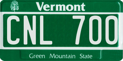 VT license plate CNL700