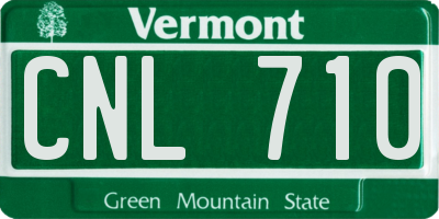 VT license plate CNL710