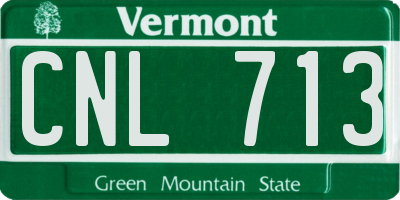 VT license plate CNL713