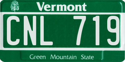 VT license plate CNL719