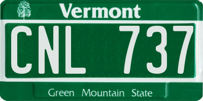 VT license plate CNL737