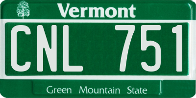VT license plate CNL751