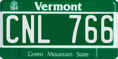 VT license plate CNL766