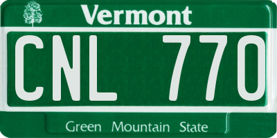 VT license plate CNL770