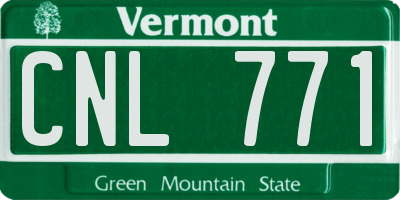 VT license plate CNL771