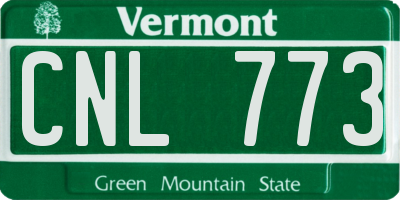 VT license plate CNL773