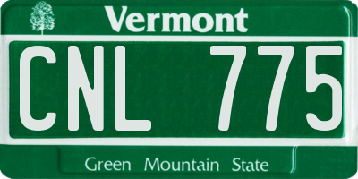 VT license plate CNL775
