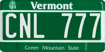 VT license plate CNL777