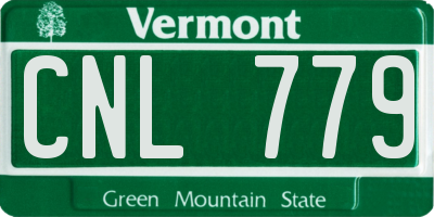 VT license plate CNL779