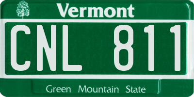 VT license plate CNL811