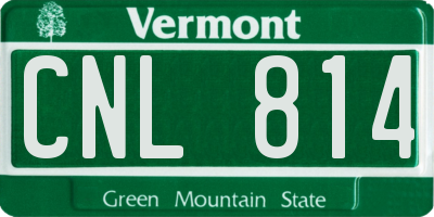 VT license plate CNL814