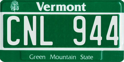 VT license plate CNL944
