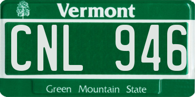 VT license plate CNL946