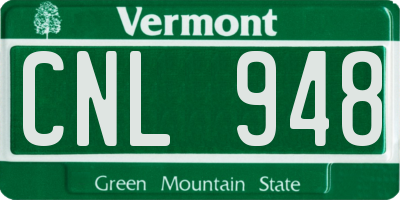 VT license plate CNL948