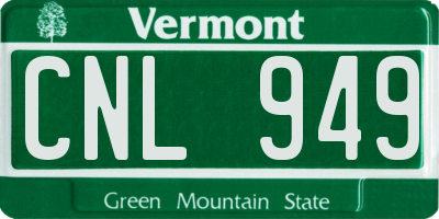 VT license plate CNL949