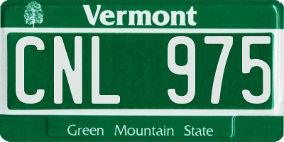 VT license plate CNL975