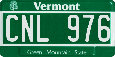 VT license plate CNL976