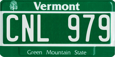 VT license plate CNL979