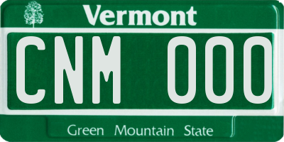 VT license plate CNM000