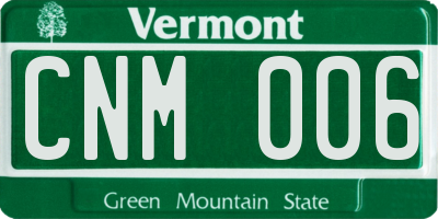 VT license plate CNM006
