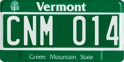 VT license plate CNM014