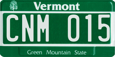VT license plate CNM015