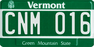 VT license plate CNM016