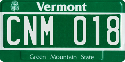 VT license plate CNM018
