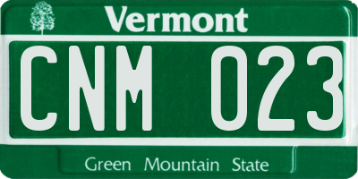 VT license plate CNM023