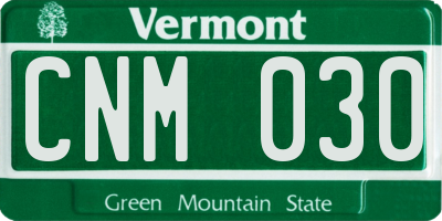 VT license plate CNM030