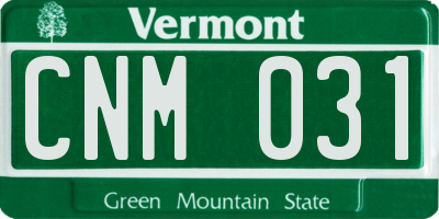 VT license plate CNM031