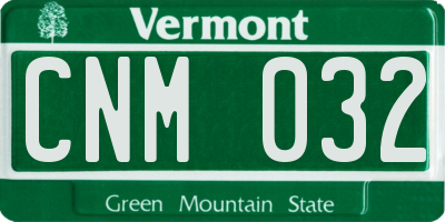 VT license plate CNM032