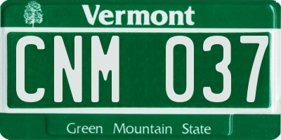 VT license plate CNM037